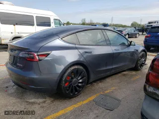 2022 Tesla Model 3 Performance with VIN 5YJ3E1EC7NF269001, listed as a Copart auction lot 72729544 with 37,837 mi miles and Salvage Title. Bid and sale history available at carsss.com. Image 3.