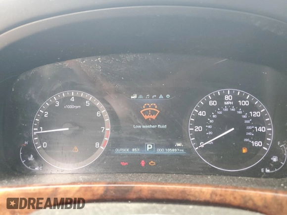 2014 Hyundai Equus Signature with VIN KMHGH4JH4EU080272, listed as a Copart auction lot 54183775 with 105,897 mi miles and Clean Title. Bid and sale history available at DreamBid. Image 9.