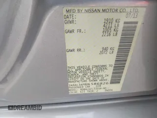 2013 Nissan Altima S with VIN 1N4AL3AP8DN586826, listed as a IAAI auction lot 42133563 with 147,562 mi miles and . Bid and sale history available at DreamBid. Image 9.