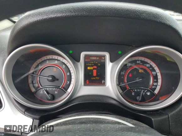 2017 Dodge Journey SXT with VIN 3C4PDCBG5HT576180, listed as a Copart auction lot 65262685 with 103,565 mi miles and Salvage title. Bid and sale history available at DreamBid. Image 9.