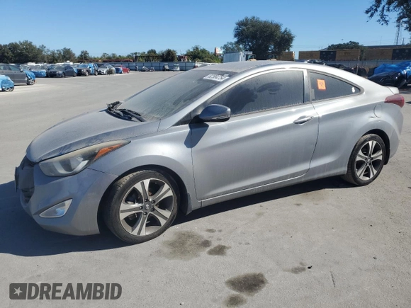 2014 Hyundai Elantra Coupe with VIN KMHDH6AH0EU029186, listed as a Copart auction lot 82584754 with 0 mi miles and Salvage Title. Bid and sale history available at carsss.com. Image 1.