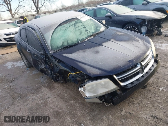 2013 Dodge Avenger SE with VIN 1C3CDZAB1DN665198, listed as a IAAI auction lot 41452523 with 144,249 mi miles. Bid and sale history available at carsss.com. Image 1.