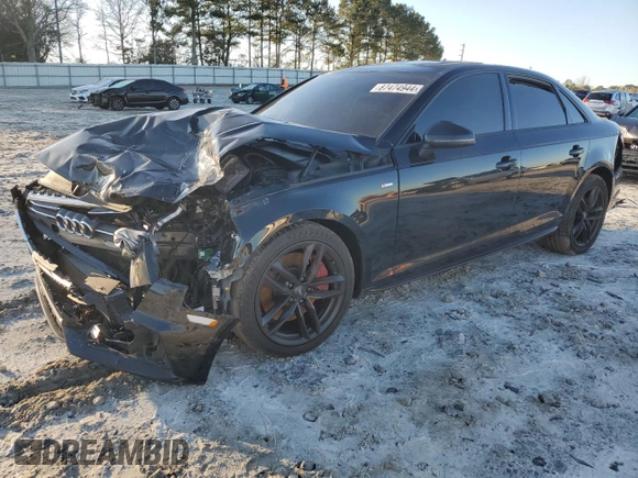 2017 Audi A4 Season of Audi Premium with VIN WAUDNAF41HN056446, listed as a Copart auction lot 87474944 with 183,216 mi miles and Salvage Title. Bid and sale history available at carsss.com. Image 1.
