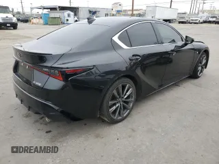 2022 Lexus IS 350 F Sport with VIN JTHGZ1B24N5052989, listed as a Copart auction lot 62594345 with 41,489 mi miles and Salvage title. Bid and sale history available at DreamBid. Image 3.