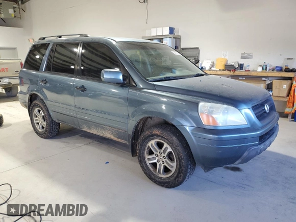 2005 Honda Pilot EX with VIN 5FNYF18425B059025, listed as a Copart auction lot 50590455 with 246,159 mi miles and Salvage Title. Bid and sale history available at DreamBid. Image 4.