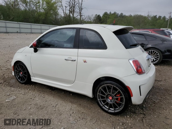 2013 FIAT 500 Abarth with VIN 3C3CFFFH4DT623100, listed as a Copart auction lot 56852725 with 109,387 mi miles and Non repairable. Bid and sale history available at DreamBid. Image 2.