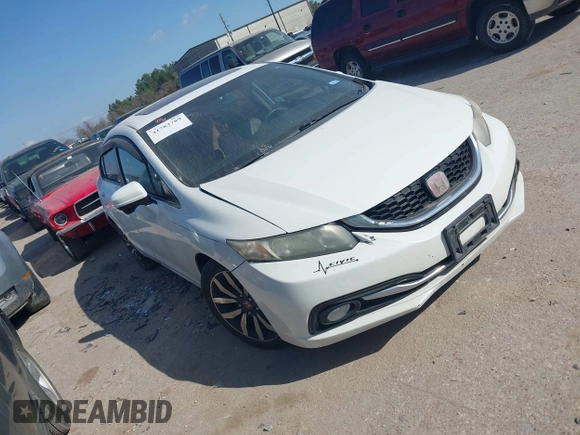2015 Honda Civic Sedan EX-L with VIN 19XFB2F90FE093933, listed as a IAAI auction lot 41783789 with 172,299 mi miles. Bid and sale history available at carsss.com. Image 1.