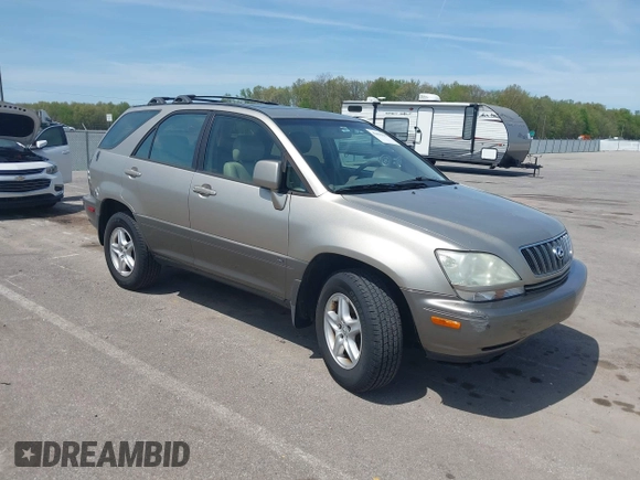 2001 Lexus RX 300 with VIN JTJHF10U410167728, listed as a IAAI auction lot 42094435 with 255,704 mi miles. Bid and sale history available at carsss.com. Image 1.