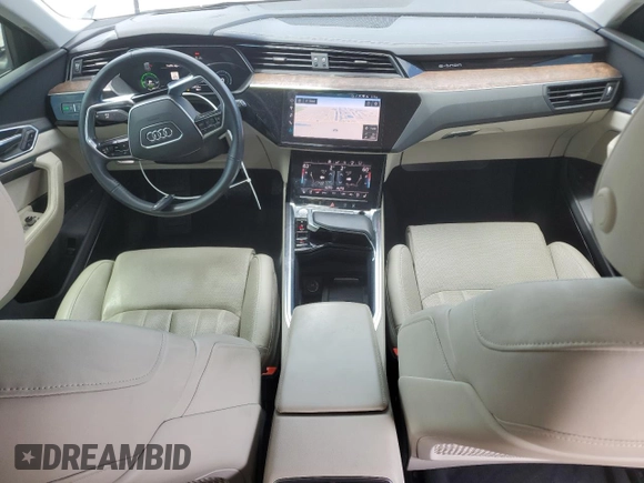 2019 Audi e-tron Prestige with VIN WA1VAAGE0KB013133, listed as a Copart auction lot 57060255 with 50,222 mi miles and Salvage title. Bid and sale history available at DreamBid. Image 8.