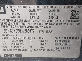 2018 Chevrolet Trax LS z VIN 3GNCJKSB8JL203072, wystawiony jako IAAI lot #41998195 z przebiegiem 121 733 mil mil oraz . Historia ofert i sprzedaży dostępna na DreamBid. Obrazek 9.