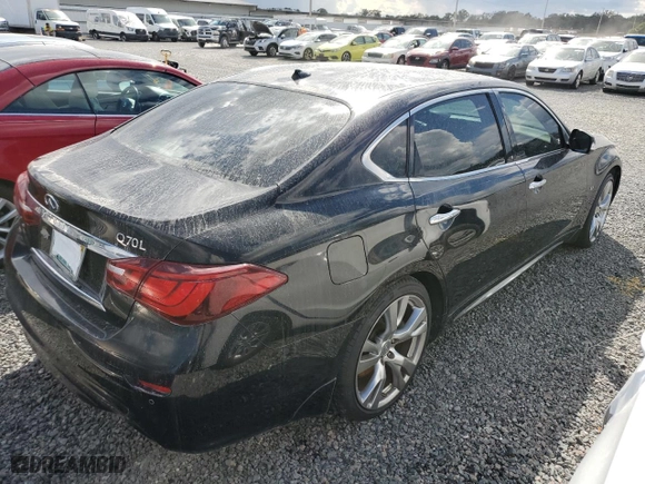 2015 Infiniti Q70L with VIN JN1BY1PP6FM601878, listed as a Copart auction lot 74319864 with 0 mi miles and Salvage Title. Bid and sale history available at carsss.com. Image 3.