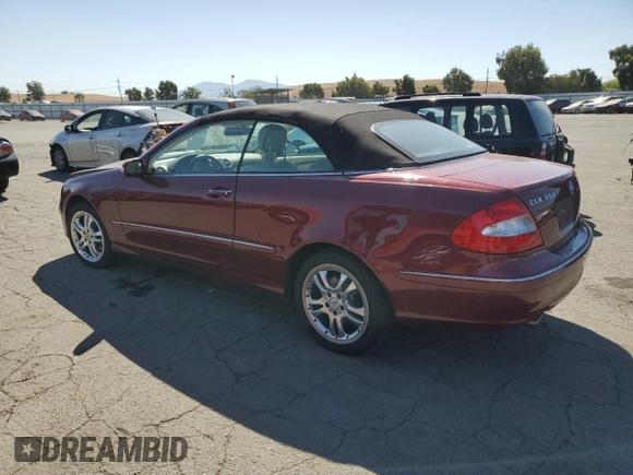 2007 Mercedes-Benz CLK-Class 3.5L with VIN WDBTK56F47F230081, listed as a Copart auction lot 72476964 with 100,923 mi miles and Salvage Title. Bid and sale history available at carsss.com. Image 2.