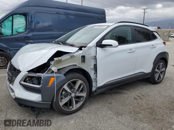 2020 Hyundai Kona Limited with VIN KM8K33A52LU408620, listed as a Copart auction lot 49206055 with 29,174 mi miles and Salvage Title. Bid and sale history available at carsss.com. Image 1.