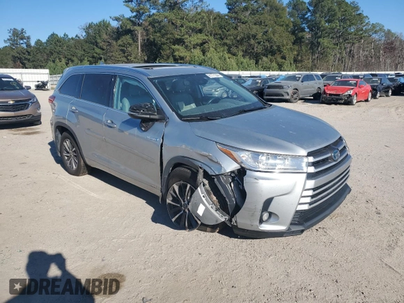 2018 Toyota Highlander Hybrid XLE with VIN 5TDJGRFH9JS045034, listed as a Copart auction lot 81771394 with 106,504 mi miles and Salvage title. Bid and sale history available at DreamBid. Image 4.