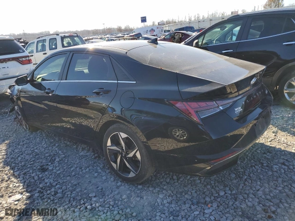 2021 Hyundai Elantra Hybrid Limited with VIN KMHLN4AJ5MU006108, listed as a Copart auction lot 82305844 with 67,757 mi miles and Non Repairable. Bid and sale history available at carsss.com. Image 2.