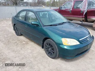 2001 Honda Civic EX with VIN 1HGES26721L067748, listed as a IAAI auction lot 42060829 with 210,408 mi miles. Bid and sale history available at carsss.com. Image 1.