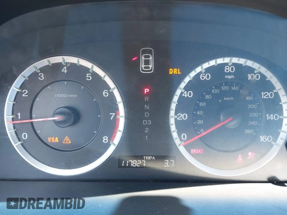 2009 Honda Accord EX-L with VIN 1HGCP36819A035288, listed as a IAAI auction lot 42217697 with 117,827 mi miles and . Bid and sale history available at DreamBid. Image 7.