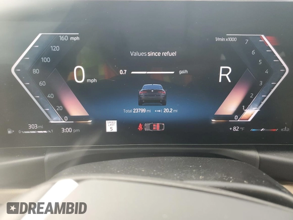2024 BMW 4 Series 430i with VIN WBA63AV00RFR28608, listed as a Copart auction lot 71856304 with 23,799 mi miles and Clean Title. Bid and sale history available at DreamBid. Image 9.