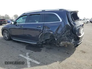 2021 Mercedes-Benz GLS 450 with VIN 4JGFF5KE9MA380689, listed as a Copart auction lot 43480605 with 52,217 mi miles and Salvage title. Bid and sale history available at DreamBid. Image 2.