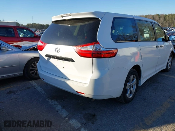 2018 Toyota Sienna L with VIN 5TDZZ3DC4JS956096, listed as a IAAI auction lot 41244790 with 94,072 mi miles and . Bid and sale history available at DreamBid. Image 4.