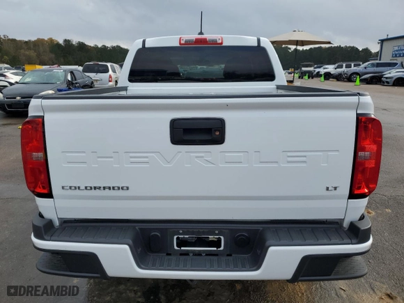 2022 Chevrolet Colorado 2WD LT with VIN 1GCGSCEA5N1298722, listed as a Copart auction lot 82995634 with 14,378 mi miles and Salvage Title. Bid and sale history available at carsss.com. Image 6.