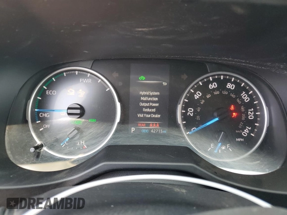 2021 Toyota RAV4 Hybrid XLE with VIN 2T3RWRFV4MW113240, listed as a Copart auction lot 65217455 with 42,715 mi miles and Salvage title. Bid and sale history available at DreamBid. Image 9.