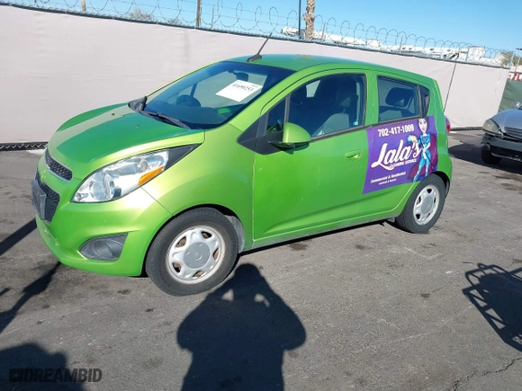 2014 Chevrolet Spark LS with VIN KL8CB6S98EC588931, listed as a IAAI auction lot 41690253 with 114,319 mi miles. Bid and sale history available at carsss.com. Image 2.