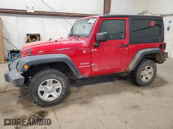 2012 Jeep Wrangler Sport with VIN 1C4AJWAG5CL213559, listed as a Copart auction lot 43071195 with Not provided miles and Salvage title. Bid and sale history available at DreamBid. Image 1.