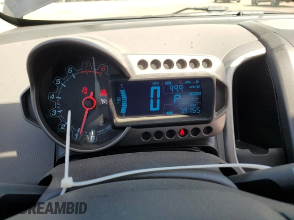 2015 Chevrolet Sonic LT with VIN 1G1JC5SH7F4134235, listed as a Copart auction lot 56666275 with 78,155 mi miles and Salvage title. Bid and sale history available at DreamBid. Image 9.