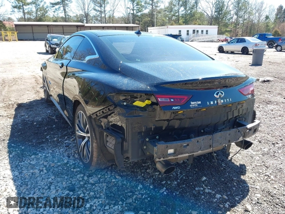 2018 Infiniti Q60 Luxe with VIN JN1EV7EL2JM392124, listed as a IAAI auction lot 41744375 with 63,421 mi miles and . Bid and sale history available at carsss.com. Image 19.