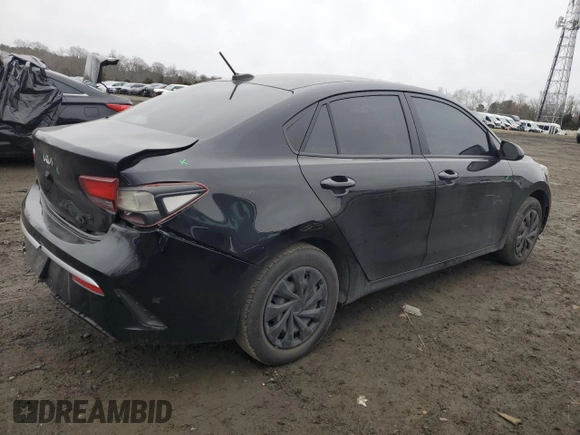 2022 Kia Rio S with VIN 3KPA24AD8NE459914, listed as a Copart auction lot 44423105 with 26,257 mi miles and Salvage Title. Bid and sale history available at carsss.com. Image 3.