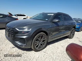 2020 Audi Q8 Premium Plus with VIN WA1EVAF13LD022210, listed as a Copart auction lot 48252815 with 50,034 mi miles and Salvage Title. Bid and sale history available at carsss.com. Image 1.