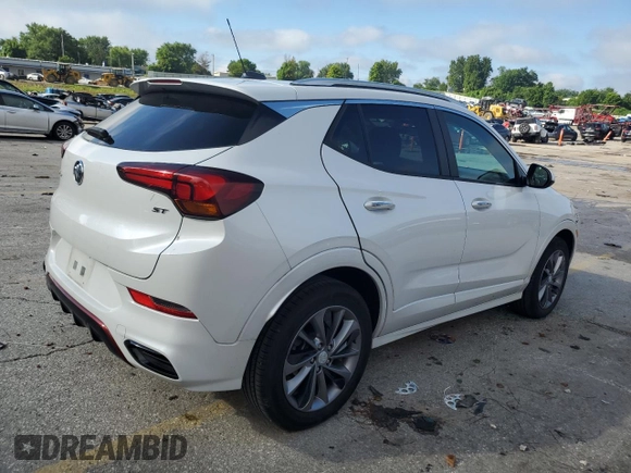 2023 Buick Encore GX Select with VIN KL4MMDSL9PB079729, listed as a Copart auction lot 63865455 with 21,043 mi miles and Salvage title. Bid and sale history available at DreamBid. Image 3.