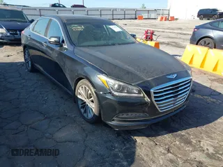 2016 Hyundai Genesis 3.8L z VIN KMHGN4JE2GU121628, wystawiony jako IAAI lot #41756991 z przebiegiem 137 652 mil mil oraz . Historia ofert i sprzedaży dostępna na DreamBid. Obrazek 1.