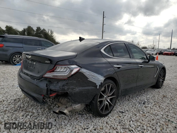 2019 Genesis G70 2.0T Sport with VIN KMTG24LA8KU038173, listed as a Copart auction lot 44003525 with 39,880 mi miles and Salvage Title. Bid and sale history available at carsss.com. Image 3.