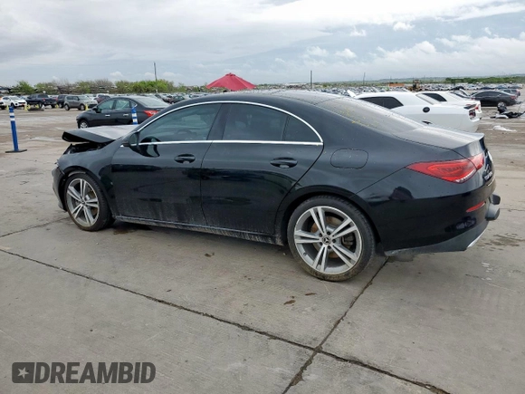 2020 Mercedes-Benz CLA 250 with VIN WDD5J4GB9LN066755, listed as a Copart auction lot 51023305 with 84,345 mi miles and Salvage Title. Bid and sale history available at DreamBid. Image 2.