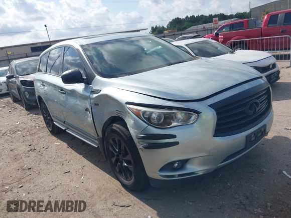 2014 Infiniti QX60 with VIN 5N1AL0MN0EC528561, listed as a IAAI auction lot 42411619 with 178,088 mi miles and . Bid and sale history available at DreamBid. Image 1.