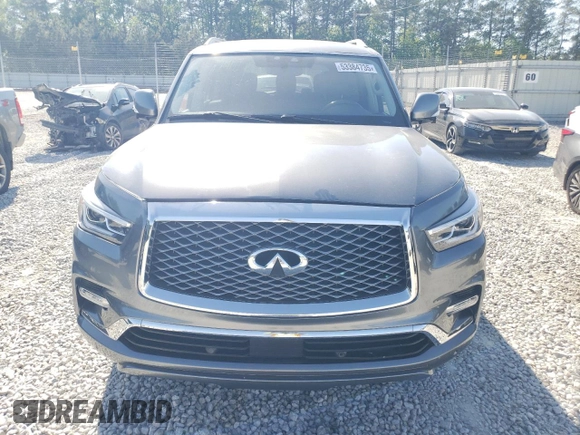 2018 Infiniti QX80 z VIN JN8AZ2NC7J9440940, wystawiony jako Copart lot #53384735 z przebiegiem 57 875 mil mil oraz Czysty tytuł • Clean title. Historia ofert i sprzedaży dostępna na DreamBid. Obrazek 5.