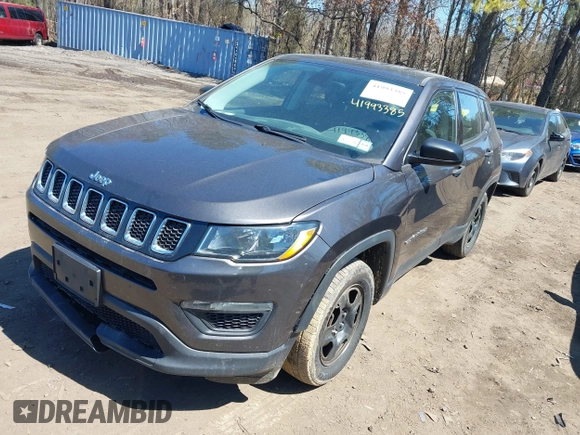 2018 Jeep Compass Sport with VIN 3C4NJCAB7JT107040, listed as a IAAI auction lot 41993385 with 251,154 mi miles. Bid and sale history available at carsss.com. Image 2.