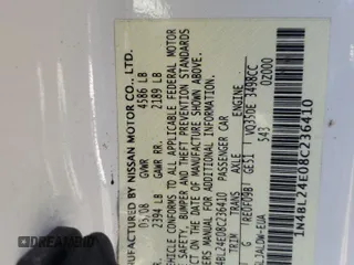 2008 Nissan Altima 3.5 SE with VIN 1N4BL24E08C236410, listed as a Copart auction lot 50644985 with 85,738 mi miles and Salvage Title. Bid and sale history available at carsss.com. Image 13.