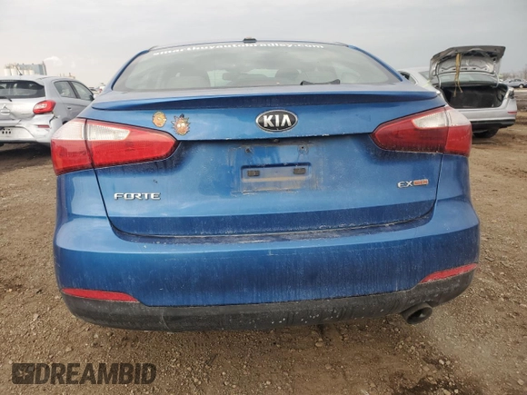 2015 Kia Forte EX with VIN KNAFX4A85F5304855, listed as a Copart auction lot 47529725 with 105,489 mi miles and Salvage Title. Bid and sale history available at carsss.com. Image 6.