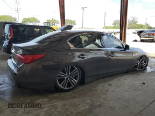 2015 Infiniti Q50 with VIN JN1BV7AP4FM335961, listed as a Copart auction lot 61829295 with 130,327 mi miles and Salvage title. Bid and sale history available at DreamBid. Image 3.
