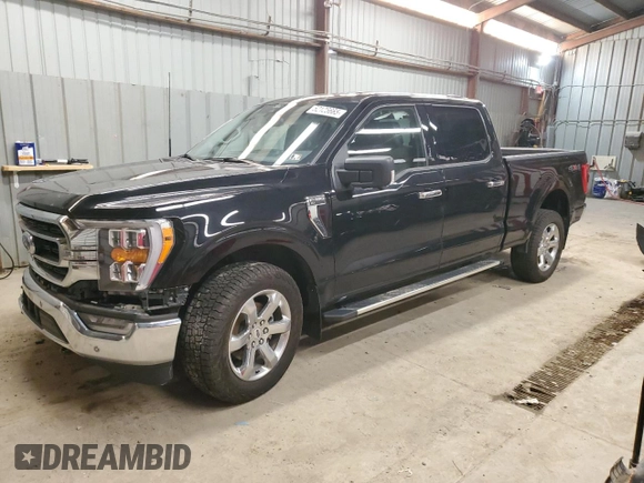 2022 Ford F-150 XL with VIN 1FTFW1E8XNKD98360, listed as a Copart auction lot 52125665 with 53,223 mi miles and Salvage Title. Bid and sale history available at DreamBid. Image 1.