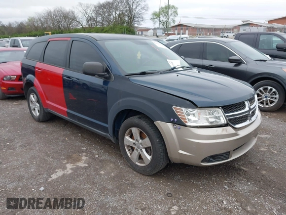 2013 Dodge Journey SE with VIN 3C4PDCAB6DT631140, listed as a IAAI auction lot 41833560 with 222,788 mi miles. Bid and sale history available at carsss.com. Image 1.