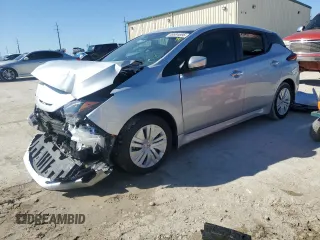 2023 Nissan LEAF S with VIN 1N4AZ1BVXPC557179, listed as a Copart auction lot 48684695 with 8,735 mi miles and Salvage Title. Bid and sale history available at DreamBid. Image 1.