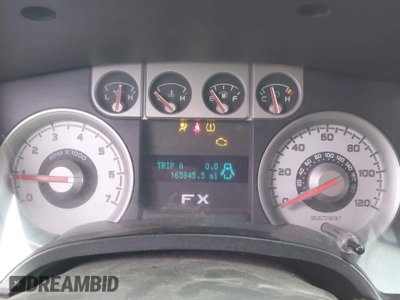 2010 Ford F-150 XL with VIN 1FTFW1EV1AFA13311, listed as a IAAI auction lot 42055204 with 165,845 mi miles. Bid and sale history available at carsss.com. Image 7.