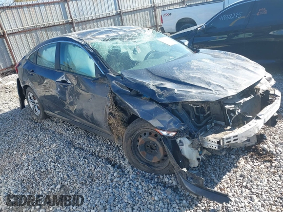 2018 Honda Civic Sedan LX with VIN 19XFC2F58JE016553, listed as a IAAI auction lot 41889434 with 92,045 mi miles. Bid and sale history available at carsss.com. Image 6.