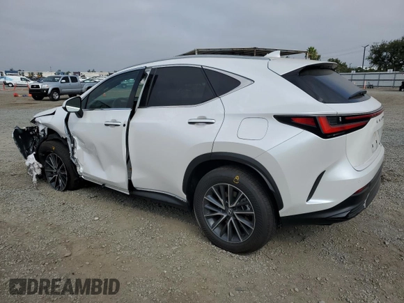 2025 Lexus NX 350h Premium with VIN 2T2GKCEZXSC047400, listed as a Copart auction lot 62579945 with 4,222 mi miles and Salvage title. Bid and sale history available at DreamBid. Image 2.