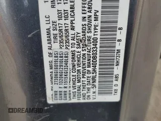 2013 Honda Odyssey EX z VIN 5FNRL5H40DB033400, wystawiony jako Copart lot #50552155 z przebiegiem 223 770 mil mil oraz Nie do naprawy. Historia ofert i sprzedaży dostępna na DreamBid. Obrazek 13.