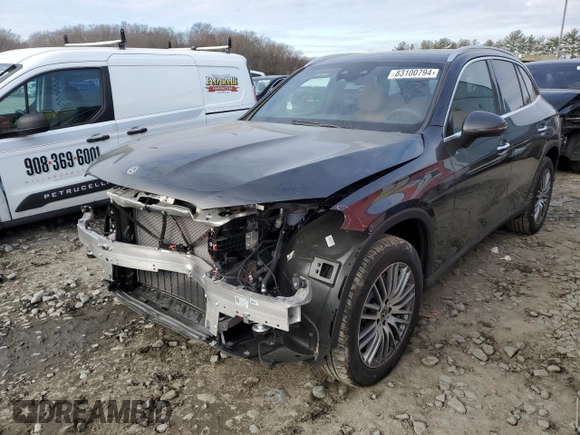 2025 Mercedes-Benz GLC with VIN W1NKM4HB9SF272209, listed as a Copart auction lot 83100794 with 534 mi miles and Salvage Title. Bid and sale history available at carsss.com. Image 1.
